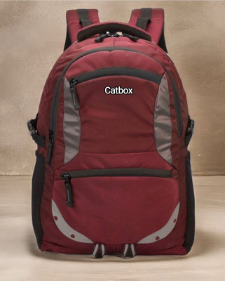 Catbox Unisex Spacy with reflective strip 35 L Backpack(Maroon)