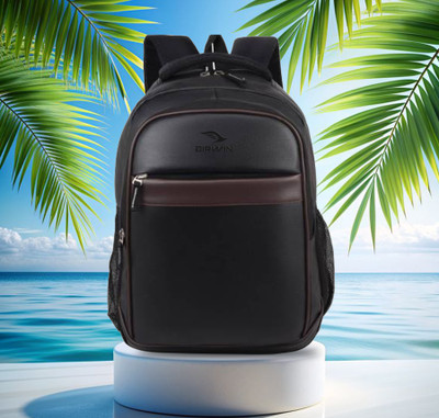 Airwin Premium Leather Backpack Stylish & Durable Perfect for Work, Travel & Daily Use 28 L Laptop Backpack(Black)
