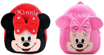 Aveek BM-combo of 2 red minnie, pink minnie_1392 12 L Backpack(Multicolor)