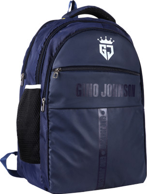 Gino Johnson Casual Standar 35L Bottle Pocket || Front Pocket || Padded Shoulder Straps 35 L Backpack(Blue)