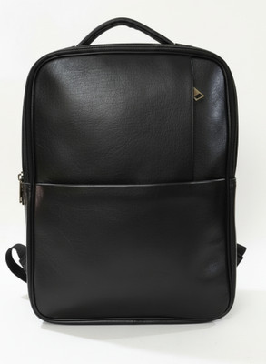 Letuverse Leather bagpack cum Laptop bag 18 L Laptop Backpack(Black)