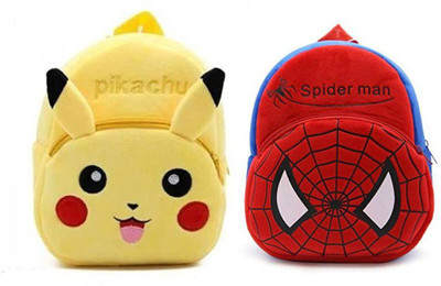 True Pro pickachu & spiderman 1 10 L Backpack(Multicolor)