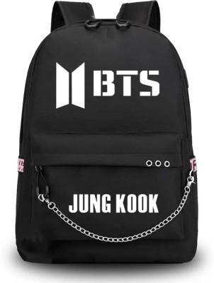 spyLove BTS JUNK KOOK College Casual Tuition Fashionable For Girls and Women (15L) 15 L Backpack(Black)