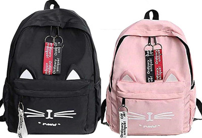 Plama A_BLK__CAT__1 A & CT_ PINK_-@_-1_abc 30 L Backpack(Black, Pink)