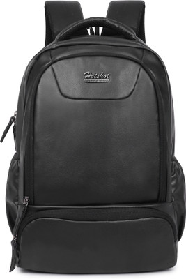 HOT SHOT BAGS VINTAGE 28L FAUX LEATHER ANTI THEFT LAPTOP|OFFICE|COLLEGE BACKPACK 28 L Laptop Backpack(Black)