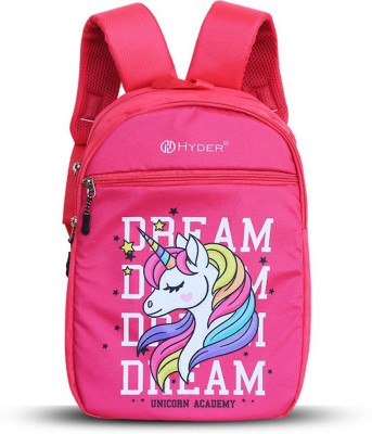 Hyder Kids Unicorn Cartoon Best Stylish Waterproof Lightweight School Bag 20 L Backpack(Pink)