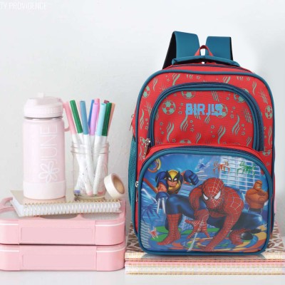 BIRJIS Cartoon Characters Kids School Bag For Nursery (LKG/UKG/1st STD) Multicolor 20 L 20 L Backpack(Red)
