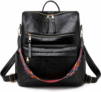HouseOfCommon Fashion Shoulder Multipurpose Knapsack Convertible Top Handle Detachable Bag 25 L Backpack(Black)