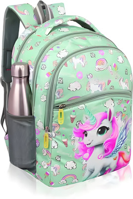N Choice Kids Unisex Medium Waterproof School Bags 25 L Backpack(Green)