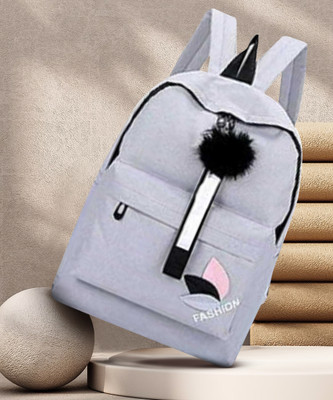 SIDDHASWARIT Polyester Leather Backpack/School/College/Tution/Coaching Backpack 10 L Backpack(Grey)