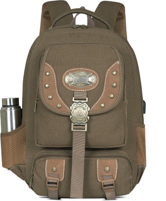 Sudan Vintage Adventurer Backpack - Heavy-Duty Canvas Multi-Utility Pack 30 L Backpack(Blue)