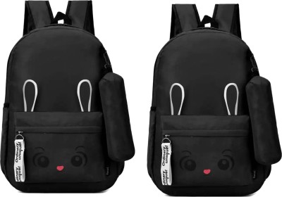 VELAR Backpack Combo 15 L Laptop Backpack(Pink, Black, Grey, Green)