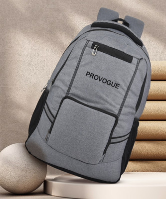 PROVOGUE unisex backpack with rain cover and reflective strip 38 L Laptop Backpack(Grey)