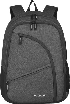 WILDHORN Backpack for Men & Women, Extra Large with Quick Access Pockets 38 L Laptop Backpack(Grey, Black)