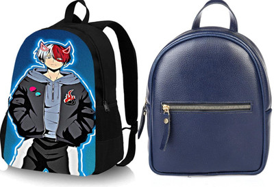 khatushyam collection A_HOODEI_@@_1PC & leather look blue backpack_12_abc 30 L Backpack(Black, Black)