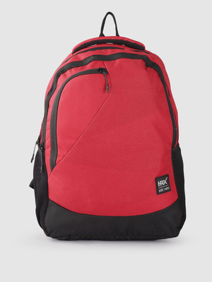HRX by Hrithik Roshan Unisex Striped Backpack 23 L Backpack(Red)