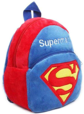 Aveek Unisex Kids 3 To 5 Years Superman Fabric Kid Backpack 10 L Backpack(Multicolor)