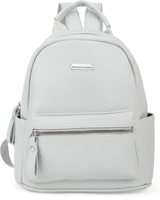 Globus Women Blue Textured Side Stash Pockets Yoke Style Strap Medium Backpack 23 L Backpack(Blue)
