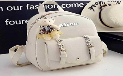 CARRYZAAR white-floralbag 17 L Backpack(Beige)