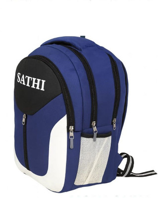Sathi School Bag Large 5 partition Laptop Collage Office Travel Backpack 25 L Backpack(Blue)