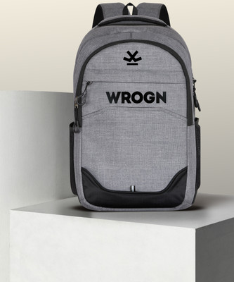 WROGN SEMI LARGE EXPANDABLE 32 LTR PREMIUM BRANDED LAPTOP BAG FOR MEN AND WOMEN 32 L Laptop Backpack(Grey)