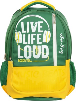 Bag-Age Casual Bag/Backpack for Men/Women Boys Girls/Office School College. 38 L Laptop Backpack(Green, Yellow)