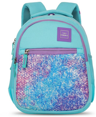 Priority 14 Inch Minion 002 Embellished School 20 L Backpack(Blue)