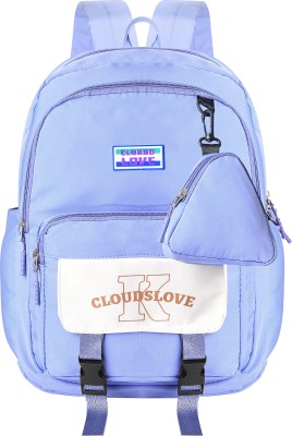 clouds love Teen Girls - Laptop Backpacks 15.6 Inch College Cute Bookbag Anti Theft Women 20 L Backpack(Purple)