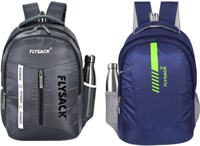 FLYSACK Everyday Versatile Casual Durable Stylish Multi-Purpose Classic Backpack 35 L Backpack(Grey, Blue)