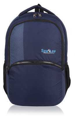 SeeNLee Baggy Pouch Backpack with Silver Zipper 32 L Backpack(Blue)
