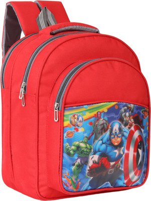 AAZAA Good Quality Class nursery to 2nd Waterproof School Bag(Red, 30 L)