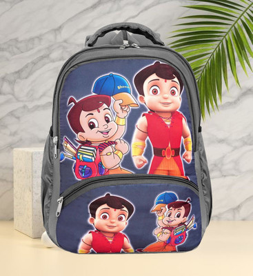 CROPOUT Chhota Bheem 16 Inch Kids Backpack with 4 Compartments School Bag for Boys 25 L Backpack(Grey)