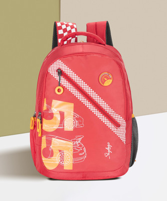 SKYBAGS Polyester 34L Riddle School Backpack Red 34 L Backpack(Red)