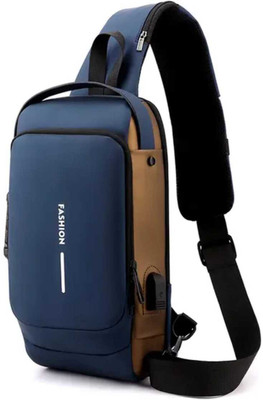 Fantastiqo Blue Sling Bag Backpack Waterproof Chest Shoulder Bag