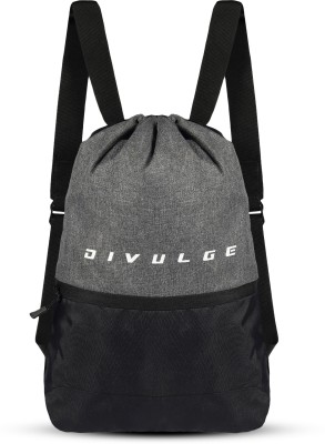divulge Achiever Daypack Drawstring bag Yoga Bag sport bags and gym bags Backpack(Grey, 18 L)