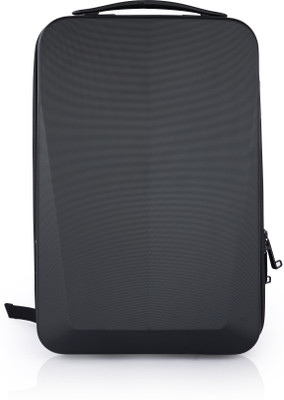 ZIEST Hard Case Polycarbonate 3D Briefcase laptop bag with TSA lock and USB charging 30 L Backpack(Black)