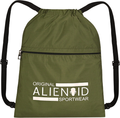 Alienoid Drawstring Sack with Adjustable Strap - Gym, Sports, Trekking & Travel Companion 12 L Backpack(Green)