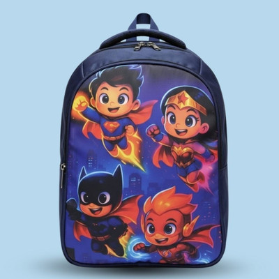 MOSU Cartoon Hero School Bag for Boys 26 L Backpack(Blue)