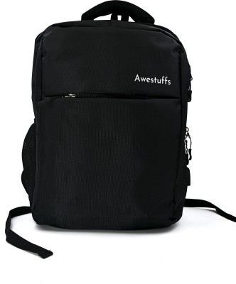 AweStuffs Anti Theft Compact Smart Backpack 15.6 Inch Laptop Bag with USB Charging Port 30 L Laptop Backpack(Black)