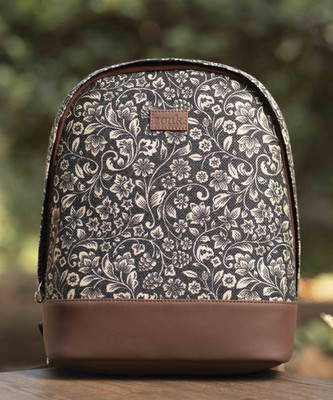ZOUK FloMotif Dome Daypack 12 L Backpack(Black)