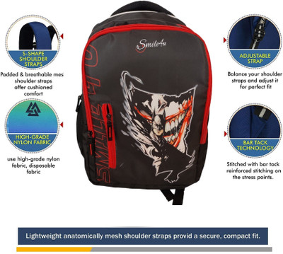 smile4u DD-P-052 best joker style bag Slub Backpack 26 L Backpack 26 L Laptop Backpack(Multicolor)