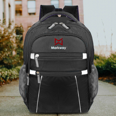 markway 34L MEDIUM LUMUS spacy comfortable 4th to 10th class casual college Waterproof 34 L Backpack(Black)