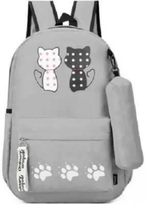 Flamebird Grey Double cat4r_10 10 L Backpack(Grey)