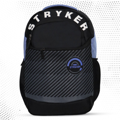 Stryker Unisex Travel Rucksack hiking laptop bag fits upto 18 inch with Raincover bag 35 L Laptop Backpack(Black)