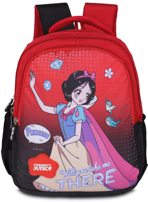 Priority 14 Inch Disney Princess Printed School Red 18 L Backpack(Red)