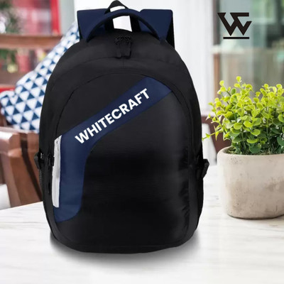 WHITECRAFT Medium 30 L Laptop Backpack For College School Travel Office Backpack For Men & Women (Blue) For Rs. 199 @ 67 %