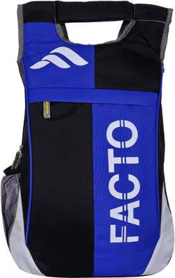 facto Medium 22 L Backpack college bag for men,women 22 L Laptop Backpack(Black, Blue)