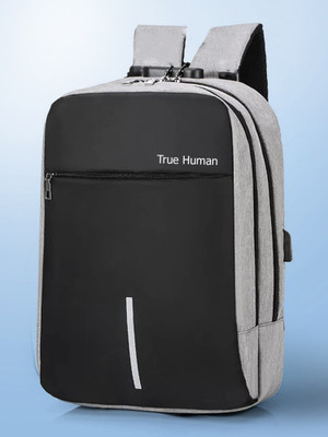 True Human Anti-Theft with Combination Lock, USB Charging Port, Travel, Laptop Bag 32 L Laptop Backpack(Grey)