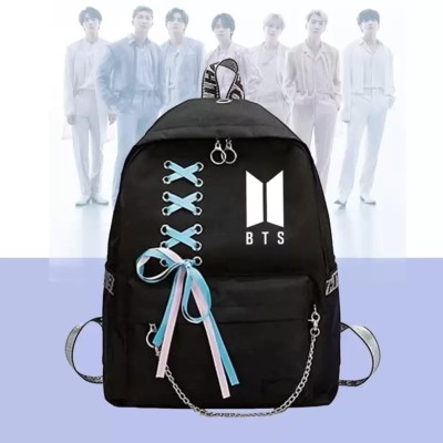 spyLove BTS Junk Kook College Casual Tuition Fashionable For Girls and Women (15L) 01 15 L Backpack(Black)