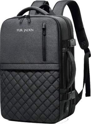 Fur jaden 15 ltrs grey anti store theft waterproof backpack